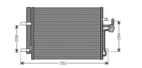 Obrázok Kondenzátor klimatizácie AVA QUALITY COOLING  FDA5428D