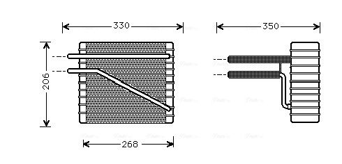 Obrázok Výparník klimatizácie AVA QUALITY COOLING  FDV269