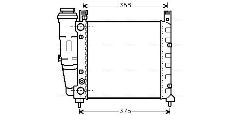 Obrázok Chladič motora AVA QUALITY COOLING  FT2038
