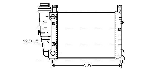 Obrázok Chladič motora AVA QUALITY COOLING  FT2040