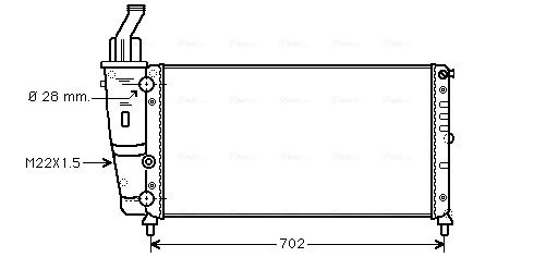 Obrázok Chladič motora AVA QUALITY COOLING  FT2200