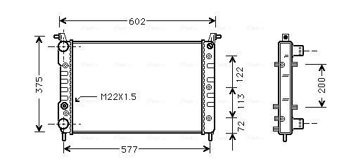 Obrázok Chladič motora AVA QUALITY COOLING  FT2224