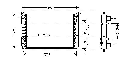 Obrázok Chladič motora AVA QUALITY COOLING  FT2225
