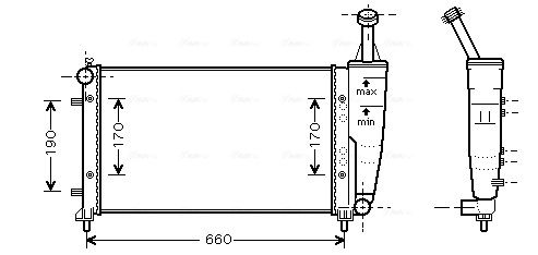 Obrázok Chladič motora AVA QUALITY COOLING  FT2300