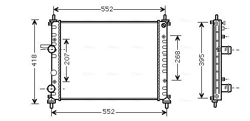 Obrázok Chladič motora AVA QUALITY COOLING  FT2326