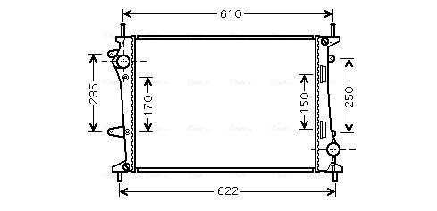 Obrázok Chladič motora AVA QUALITY COOLING  FT2329
