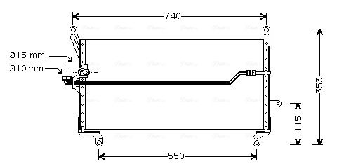 Obrázok Kondenzátor klimatizácie AVA QUALITY COOLING  FT5179