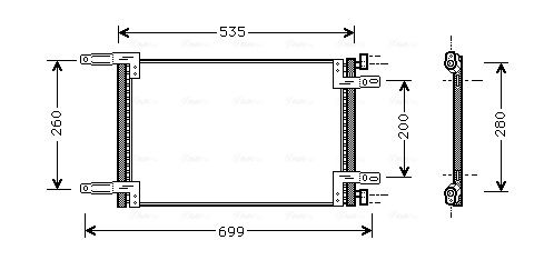 Obrázok Kondenzátor klimatizácie AVA QUALITY COOLING  FT5248