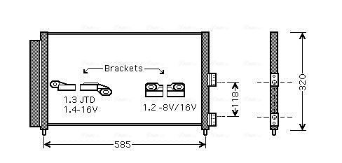Obrázok Kondenzátor klimatizácie AVA QUALITY COOLING  FT5289D
