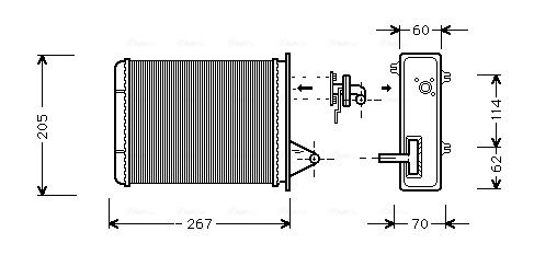 Obrázok Výmenník tepla vnútorného kúrenia AVA QUALITY COOLING  FT6089
