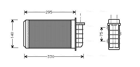 Obrázok Výmenník tepla vnútorného kúrenia AVA QUALITY COOLING  FT6183