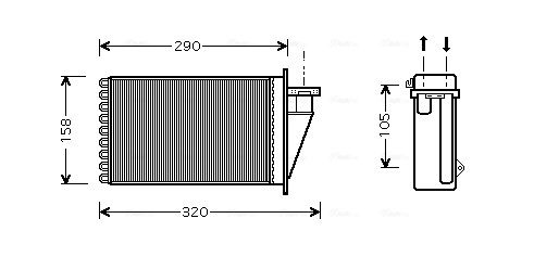 Obrázok Výmenník tepla vnútorného kúrenia AVA QUALITY COOLING  FT6266