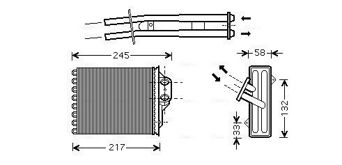 Obrázok Výmenník tepla vnútorného kúrenia AVA QUALITY COOLING  FTA6304
