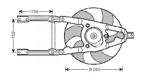 Obrázok Ventilátor chladenia motora AVA QUALITY COOLING  FT7543