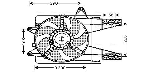 Obrázok Ventilátor chladenia motora AVA QUALITY COOLING  FT7284