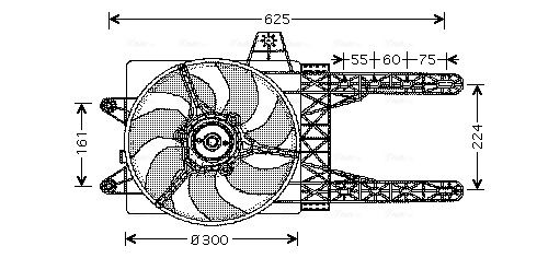 Obrázok Ventilátor chladenia motora AVA QUALITY COOLING  FT7285