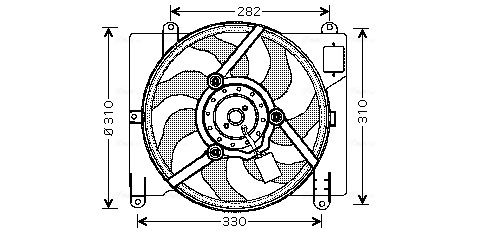 Obrázok Chladič motora AVA QUALITY COOLING  HD2320