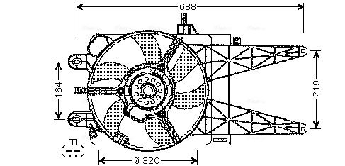 Obrázok Ventilátor chladenia motora AVA QUALITY COOLING  FT7507