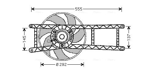 Obrázok Ventilátor chladenia motora AVA QUALITY COOLING  FT7525