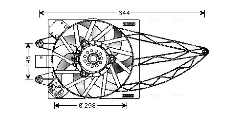 Obrázok Ventilátor chladenia motora AVA QUALITY COOLING  FT7528