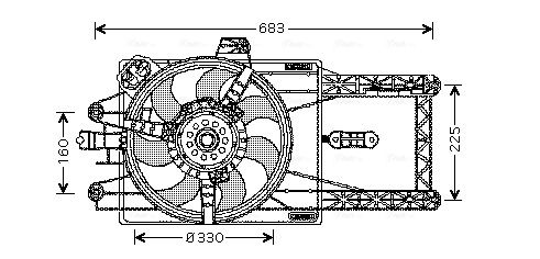 Obrázok Ventilátor chladenia motora AVA QUALITY COOLING  FT7529