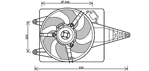 Obrázok Ventilátor chladenia motora AVA QUALITY COOLING  FT7546