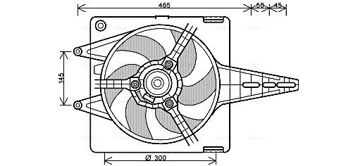 Obrázok Ventilátor chladenia motora AVA QUALITY COOLING  FT7547