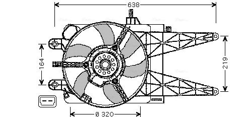 Obrázok Ventilátor chladenia motora AVA QUALITY COOLING  FT7553