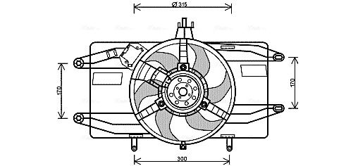 Obrázok Ventilátor chladenia motora AVA QUALITY COOLING  FT7556