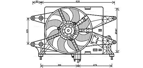 Obrázok Ventilátor chladenia motora AVA QUALITY COOLING  FT7574