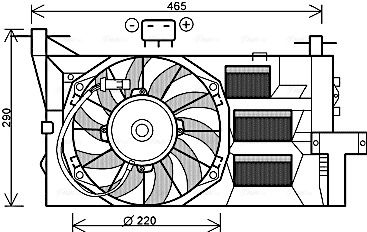 Obrázok Ventilátor chladenia motora AVA QUALITY COOLING  FT7563