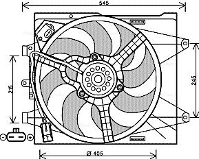 Obrázok Ventilátor chladenia motora AVA QUALITY COOLING  FT7564