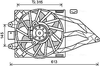 Obrázok Ventilátor chladenia motora AVA QUALITY COOLING  FT7565