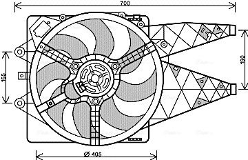 Obrázok Ventilátor chladenia motora AVA QUALITY COOLING  FT7567