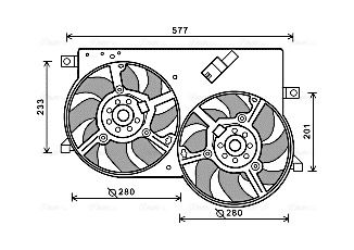 Obrázok Ventilátor chladenia motora AVA QUALITY COOLING  FT7570