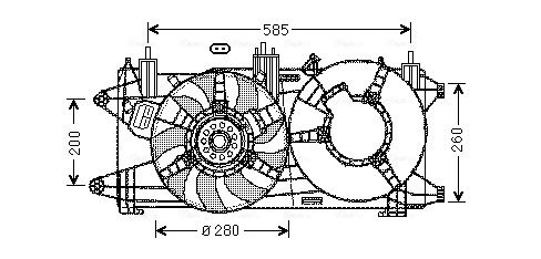 Obrázok Ventilátor chladenia motora AVA QUALITY COOLING  FT7573
