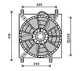 Obrázok Ventilátor chladenia motora AVA QUALITY COOLING  FT7580