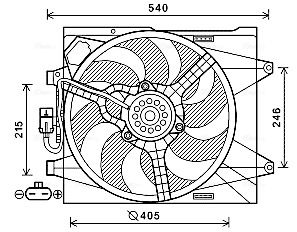 Obrázok Ventilátor chladenia motora AVA QUALITY COOLING  FT7582