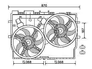 Obrázok Ventilátor chladenia motora AVA QUALITY COOLING  FT7583