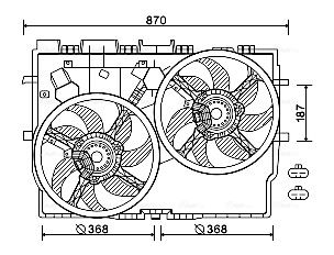 Obrázok Ventilátor chladenia motora AVA QUALITY COOLING  FT7584