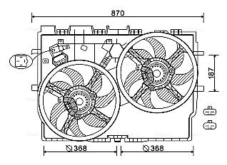 Obrázok Ventilátor chladenia motora AVA QUALITY COOLING  FT7585