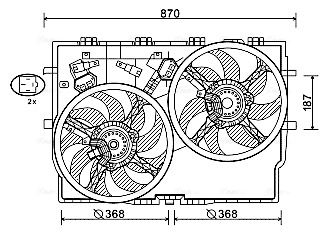 Obrázok Ventilátor chladenia motora AVA QUALITY COOLING  FT7588