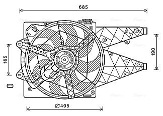 Obrázok Ventilátor chladenia motora AVA QUALITY COOLING  FT7595