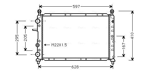 Obrázok Chladič motora AVA QUALITY COOLING  FTA2066
