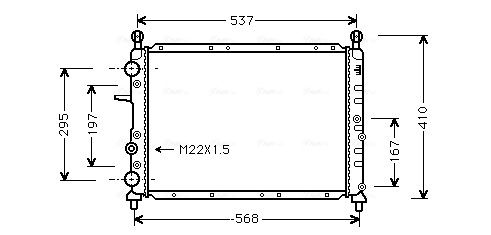 Obrázok Chladič motora AVA QUALITY COOLING  FTA2094