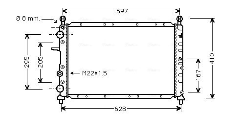 Obrázok Chladič motora AVA QUALITY COOLING  FTA2096