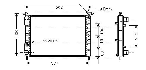 Obrázok Chladič motora AVA QUALITY COOLING  FTA2232