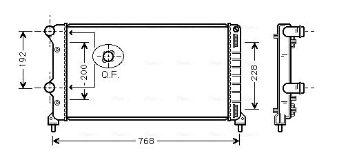 Obrázok Chladič motora AVA QUALITY COOLING  FTA2250