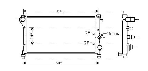 Obrázok Chladič motora AVA QUALITY COOLING  FTA2295