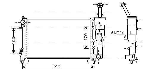 Obrázok Chladič motora AVA QUALITY COOLING  FTA2308